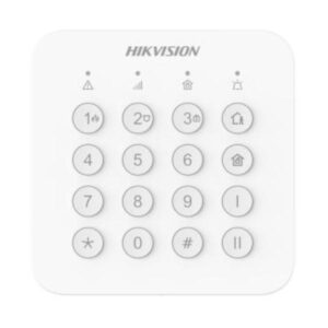 TECLADO PARA ALARMA INALAMBRICO HIKVISION DS-PK201B-WB(O-STD) 433.1-433.7 MHZ CORRIENTE MAXIMA 190 MA ALCANCE DE HASTA 1000M 302402336