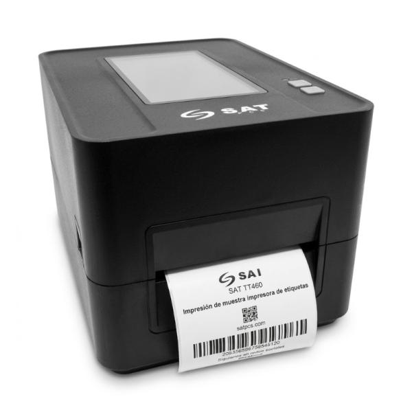 IMPRESORA PUNTO DE VENTA SAT TT460 UE TRANSFERENCIA TÉRMICA / TÉRMICA DIRECTA USB / ETHERNET PAPEL 112 MM ETIQUETAS CÓDIGOS DE BARRAS Y QR 4070024000284 NEGRO